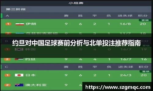 约旦对中国足球赛前分析与北单投注推荐指南