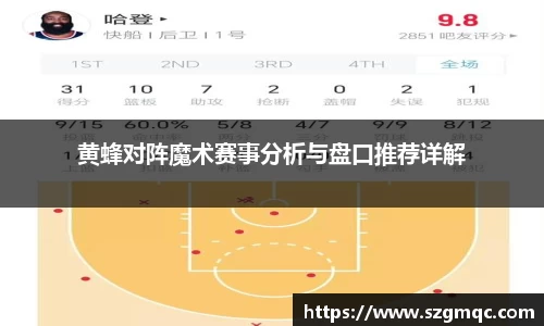 黄蜂对阵魔术赛事分析与盘口推荐详解